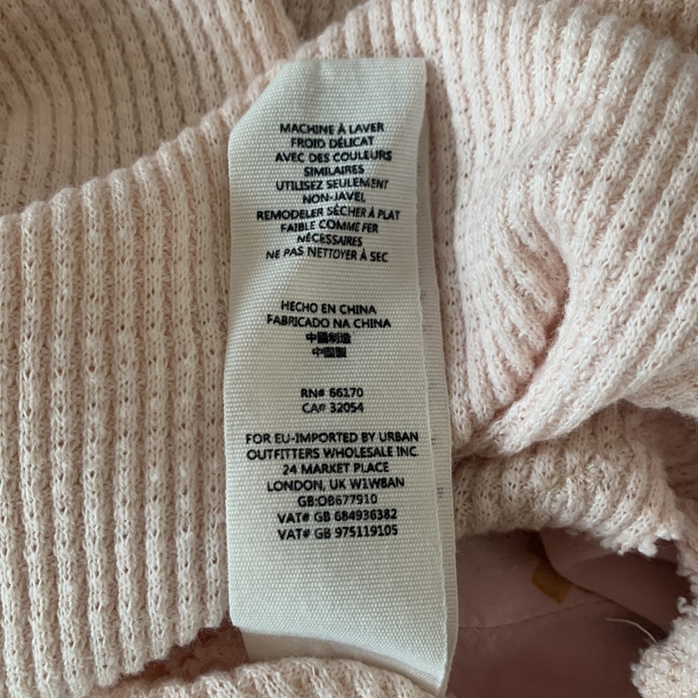 Free People We The Free Blossom Thermal Top Women’s Rose Waffle Shirt Size Small - Picture 6 of 9
